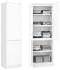 Home Collective Kleiderschrank Garderobenschrank Mehrzweckschrank Schrank platzsparend & vielseitig (50x40x180,5 cm (BxTxH), ideal für Schlafzimmer Flur & Arbeitszimmer) mit 2 Türig & 5 Einlegeböden in weiß Bild 4
