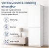 Home Collective Kleiderschrank Garderobenschrank Mehrzweckschrank Schrank platzsparend & vielseitig (50x40x180,5 cm (BxTxH), ideal für Schlafzimmer Flur & Arbeitszimmer) mit 2 Türig & 5 Einlegeböden in weiß Bild 3