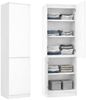Home Collective Kleiderschrank Garderobenschrank Mehrzweckschrank Schrank platzsparend & vielseitig (50x40x180,5 cm (BxTxH), ideal für Schlafzimmer Flur & Arbeitszimmer) mit 2 Türig & 5 Einlegeböden in weiß Bild 5