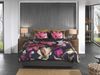 Heckett & Lane Satin Bettwäsche 155x220 Tropici Navy blue Blüten Lilien pink vanille Bild 4