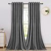 LMaxhome Verdunkelungsvorhang Samt Verdickt Velvet Gardinen Thermo Winter mit Ösen Vorhang Solide, (2 St) Grau/Grün/Rosa, Blickdicht Verdunkelnd, Wohnzimmer Schlafzimmer Bild 4