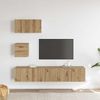 vidaXL TV-Schrankset Wandmontiert 3 pcs Artisan-Eiche Holzwerkstoff 3393140 Bild 4