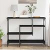 Konsolentisch, Beistelltisch, Konsole mit Regal Schwarz Eichen-Optik 100 x 35 x 75 cm Bild 4