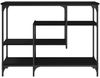 Konsolentisch, Beistelltisch, Konsole mit Regal Schwarz Eichen-Optik 100 x 35 x 75 cm Bild 5