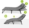 Trizand Gartenliege Klappbare Gartenliege Strandbett, Spar-Set, 1 St, 4 Einstellpositionen, Die robuste 4-Bein-Konstruktion aus Eisen trägt bis zu 120 kg Bild 3