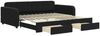 vidaXL Tagesbett Ausziehbar mit Schubladen Schwarz 100x200 cm Samt 3196988 Bild 2