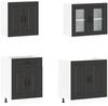 vidaXL 4-tlg. Küchenschrank-Set Kalmar Schwarz Holzwerkstoff 3314852 Bild 4