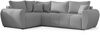 AX LIVING Malatya L Ecksofa mit Schlaffunktion Sofa Hellgrau 235 cm L Bild 2