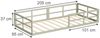 Bodenbett aus Metall Minno Greige 205 x 95 cm ohne Matratze Vitalispa Bild 2