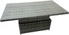 Fimous 8 Sitzer Outdoor Hoher Rücken Rattan Höhenverstellbarer Esstisch Ecksofa Set Gartenmöbel Set Dunkelgrau gemischt Links Hund Bild 3