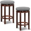 COSTWAY Barhocker, 2er Set, 360° drehbar, gepolstert, Sitzhöhe 66cm, 180kg Bild 5