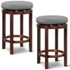 COSTWAY Barhocker, 2er Set, 360° drehbar, gepolstert, Sitzhöhe 66cm, 180kg Bild 4
