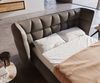 Polsterbettgestell Capujo 140x200 cm Mikrofaser Taupe Vintage Bild 4