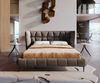 Polsterbettgestell Capujo 140x200 cm Mikrofaser Taupe Vintage Bild 2