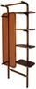 Vente-unique - ZORVINA Regal Holz, Platte Braun - B 26,5 cm x H 189 cm x L 104 cm Bild 4