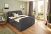 Boxspringbett Media-Mix / Movie-Star-Mix, Mikrofaser, Stoff, Grau, 206 x 130 x 258 cm Bild 2