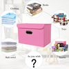ABC Faltbare Aufbewahrungsbox aus Stoff mit Deckel und Metallgriff, 3er-Set, rosa Bild 2