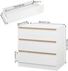 WOLTU Kommode mit 3 Schubladen, Schubladenkommode, Sideboard, Kommodenschrank für Schlafzimmer Wohnzimmer Flur Badezimmer, Kommode modern, 80 x 78 x 48 cm Bild 3