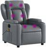vidaXL Massagesessel Relaxsessel Grau Kunstleder 3205598 Bild 2