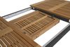 Gartenesstisch Lyon aus Teakholz und Aluminium, modern, ausziehbar, schwarz natur, für 6-8 Personen Bild 3