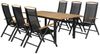 Gartenesstisch Lyon aus Teakholz und Aluminium, modern, ausziehbar, schwarz natur, für 6-8 Personen Bild 5