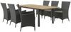 Gartenesstisch Lyon aus Teakholz und Aluminium, modern, ausziehbar, schwarz natur, für 6-8 Personen Bild 4