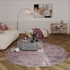 Viskose Teppich - Symphony 200 x 200 cm - braun - rund Bild 2