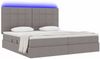 vidaXL LED-Speicherbett mit Matratze Taupe 200 x 200 cm Stoff 3372441 Bild 3