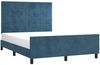 Bettgestell mit Kopfteil Samt Dunkelblau 140x200 cm, Härtegrad: H2 [3125761] Bild 3