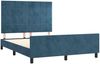 Bettgestell mit Kopfteil Samt Dunkelblau 140x200 cm, Härtegrad: H2 [3125761] Bild 4