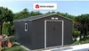 Vente-unique - ARCHER Gartenhaus Metall Grau - B 372 cm x H 172 cm x L 330 cm Bild 2