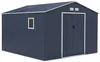 Vente-unique - ARCHER Gartenhaus Metall Grau - B 372 cm x H 172 cm x L 330 cm Bild 3