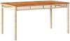vidaXL Gartentisch Beige 140x80x75 cm Poly Rattan Akazienholz 366278 Bild 2