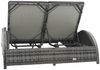 vidaXL Doppel-Sonnenliege mit Auflage Poly Rattan Anthrazit 49495 Bild 3