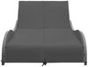 vidaXL Doppel-Sonnenliege mit Auflage Poly Rattan Anthrazit 49495 Bild 2
