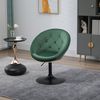 SVITA Havanna Cockatail-Sessel Lounge Clubsessel Drehsessel Samt-Optik glänzend Retro Barhocker Dunkelgrün Bild 3