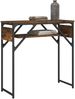 Konsolentisch, Beistelltisch, Konsole mit Ablage Räuchereiche 75x30x75cm Holzwerkstoff Bild 3