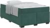 vidaXL Bettrahmen mit Matratze Dunkelgrün 120 x 190 cm Stoff 3399281 Bild 2