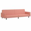 vidaXL Schlafsofa 2-Sitzer Rosa Samt 375941 Bild 2