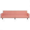 vidaXL Schlafsofa 2-Sitzer Rosa Samt 375941 Bild 5