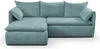 Ecksofa mit Schlaffunktion TEODORA von PASCAL MORABITO - Kord - Blau - Ecke links Bild 3