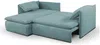 Ecksofa mit Schlaffunktion TEODORA von PASCAL MORABITO - Kord - Blau - Ecke links Bild 4