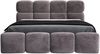 Polsterbett MONAKO 90x200 ohne Matratze mit Bettkasten und Lattenrost. Farbe: Grau 16 Bild 3