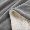 Beautissu Sherpa Decke Alina 240cm, 220cm, Hellgrau/Weiß Bild 3
