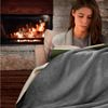 Beautissu Sherpa Decke Alina 240cm, 220cm, Hellgrau/Weiß Bild 4