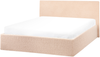 Bett mit Stauraum Bouclé ORBEY 120 x 200 cm Beige Bild 5