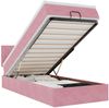 vidaXL Ottomane Bett mit Matratze & LEDs Rosa 80x200 cm Samt 3312589 Bild 2