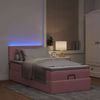 vidaXL Ottomane Bett mit Matratze & LEDs Rosa 80x200 cm Samt 3312589 Bild 3