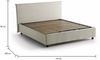 Dmora Ashlee Doppelbett, Bettkasten mit Stoffbezug, 100 % Made in Italy, Öffnung vorne, geeignet für Matratze 160 x 190 cm, Beige Bild 3