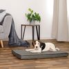 lionto Hundematte orthopädisch, druckentlastende Memory-Foam Liegefläche, rutschfeste Unterseite & abnehmbarer Bezug, 80x55 cm, grau Bild 2